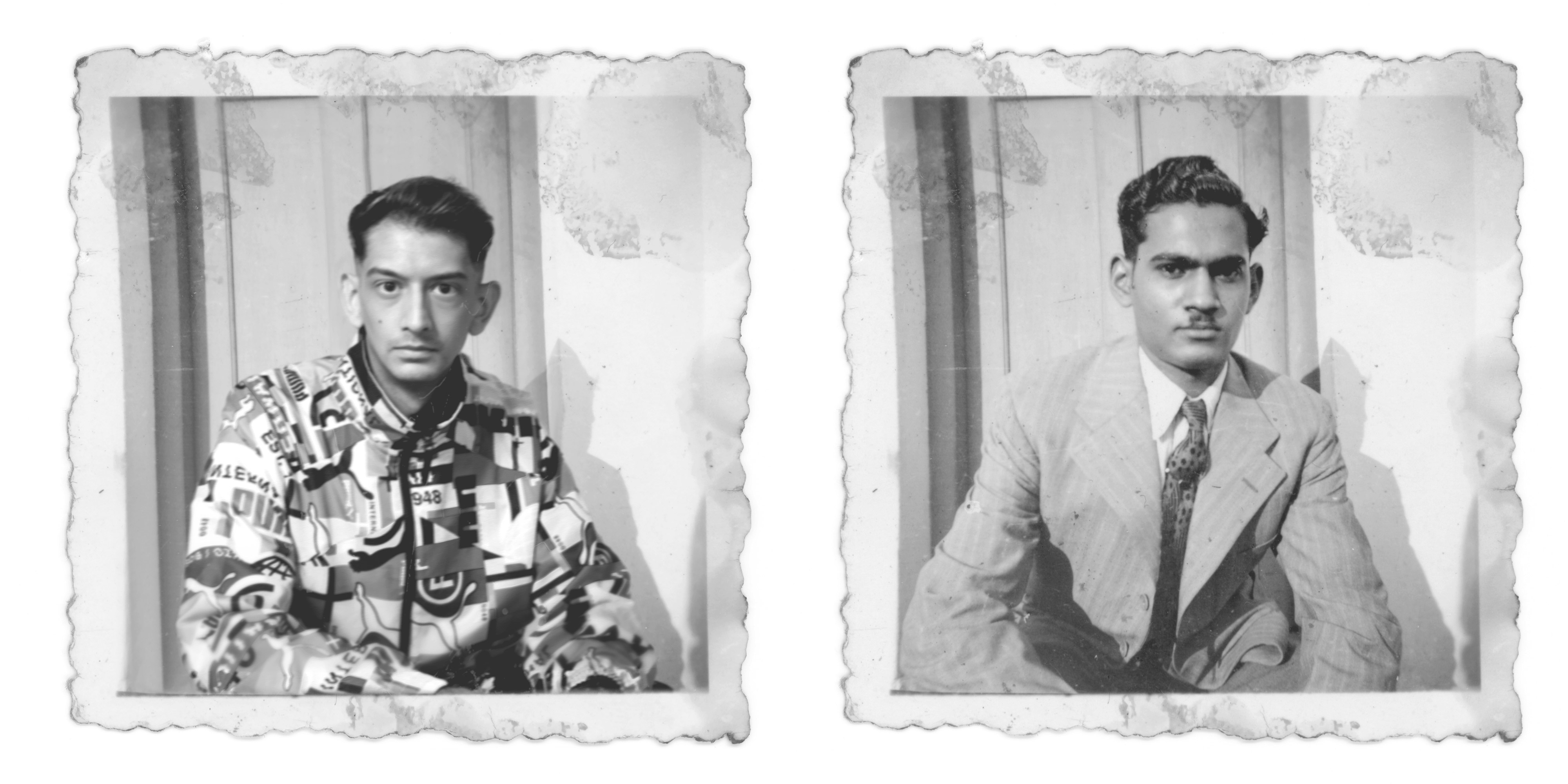 Rosh on the left, his grandfather on the right.